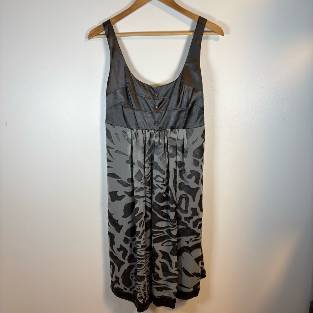 NWT Nicole by Nicole Miller Women’s Grey Animal Print Dress Size 8